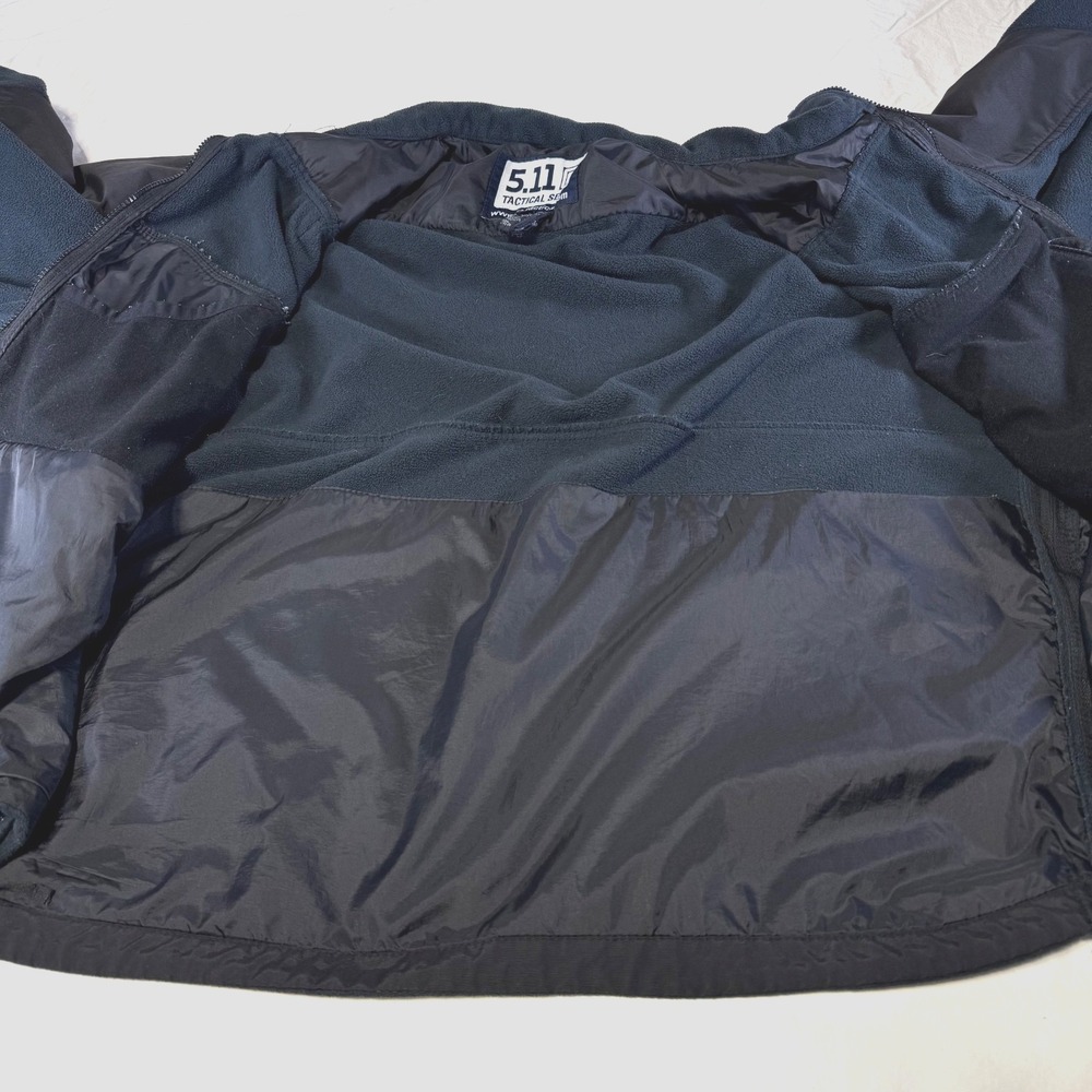 5.11 Tactical Jacket Mens XL Black Fleece Softshell Full Zip Outdoor 48001 - Picture 4 of 7